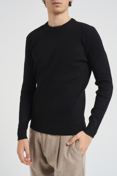 Maglia uomo girocollo nera