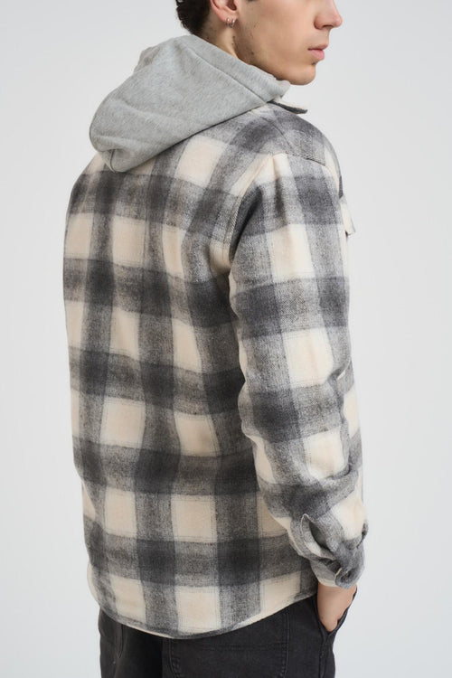 Camicia uomo a quadri grigia - 2