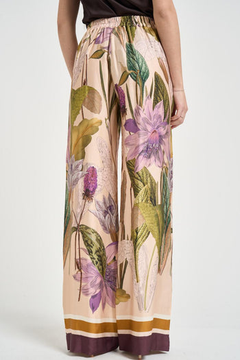 Pantalone donna fluido con stampa floreale - 4