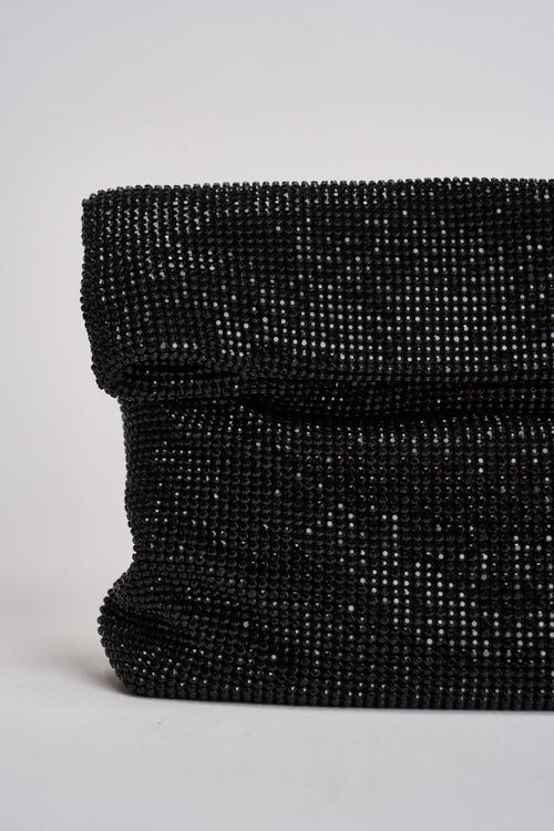 Pochette donna con strass nera - 2