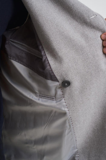 Cappotto uomo corto doppiopetto grigio chiaro - 6