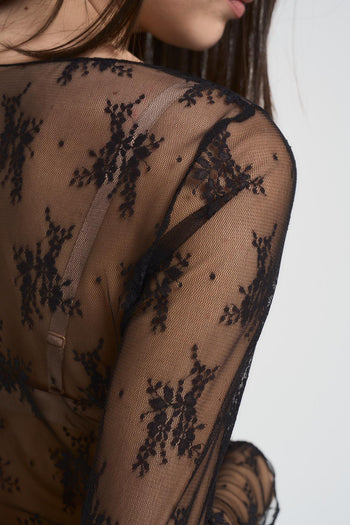 T-shirt donna trasparente nera - 4