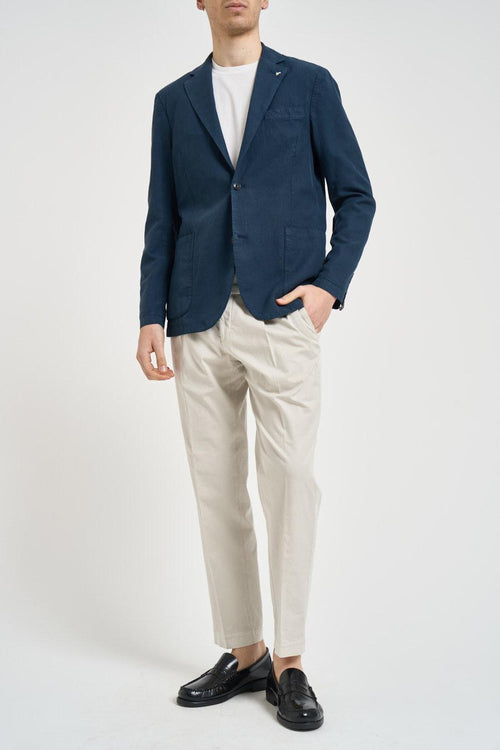Giacca uomo in cotone blu