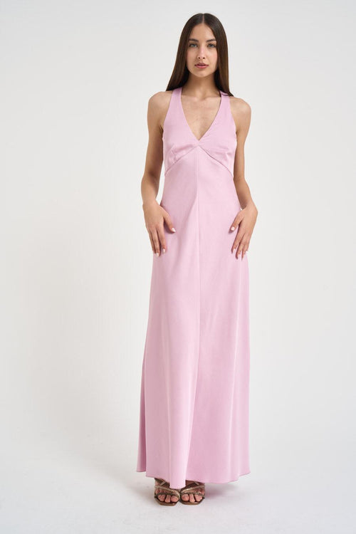 Abito lungo donna rosa