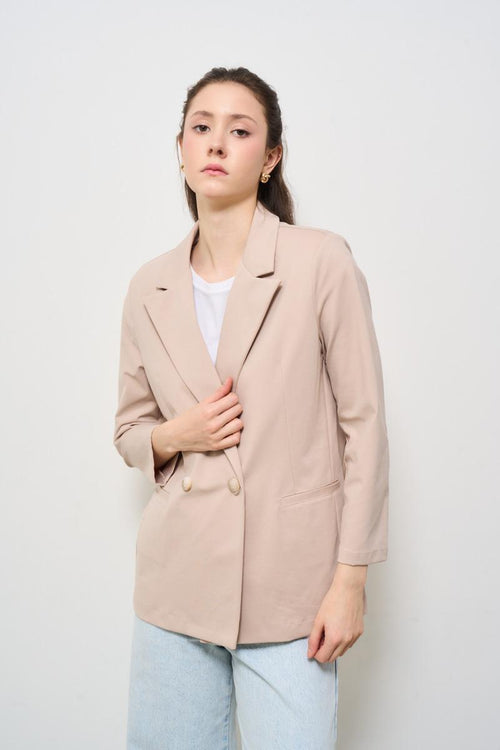 Giacca donna doppiopetto rosa