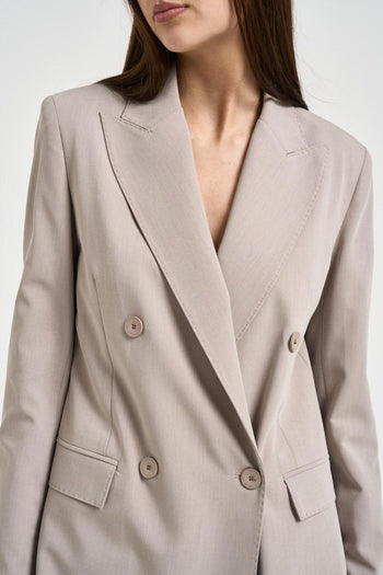 Giacca donna doppiopetto grigia - 3