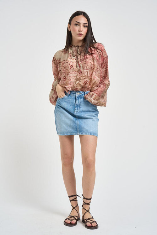 Blusa donna fantasia multicolor