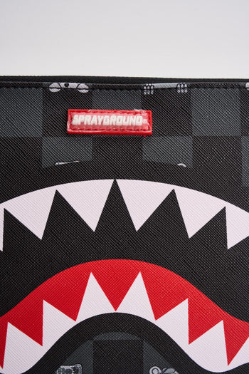 Pochette uomo Peeking Character Check nera - 3