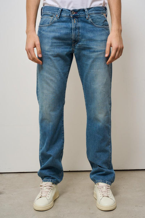 Jeans uomo in denim medio
