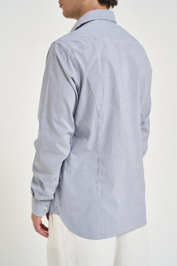 Camicia uomo a righe bianco e blu - 3