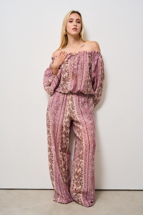 Pantalone donna fantasia floreale