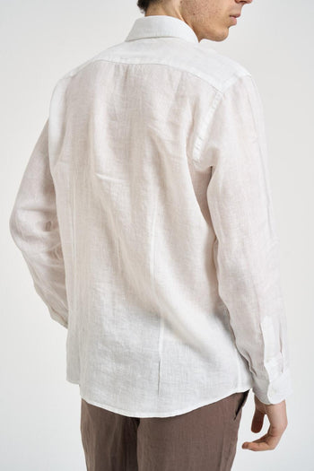 Camicia uomo in lino bianca - 3
