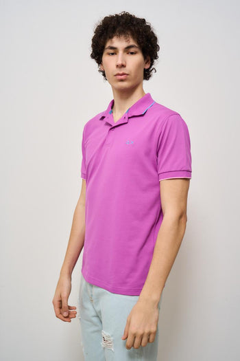 Polo uomo rosa ciclamino - 3