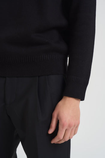 Maglia uomo girocollo nero - 4