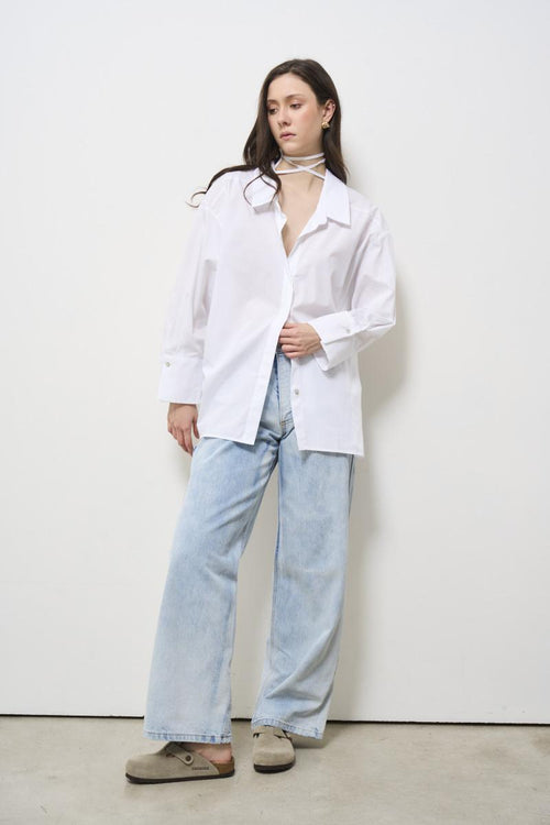 Women's oversized white shirt