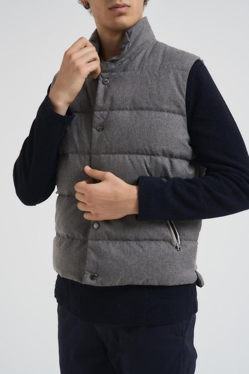 Gilet uomo trapuntato grigio