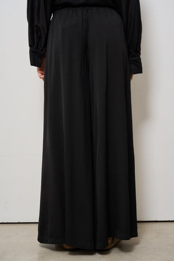 Pantalone donna gamba larga nero - 3