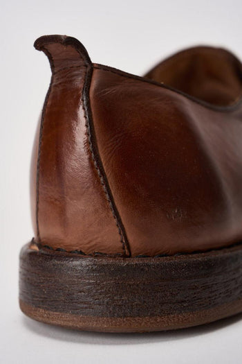 Stringata uomo marrone in pelle - 5
