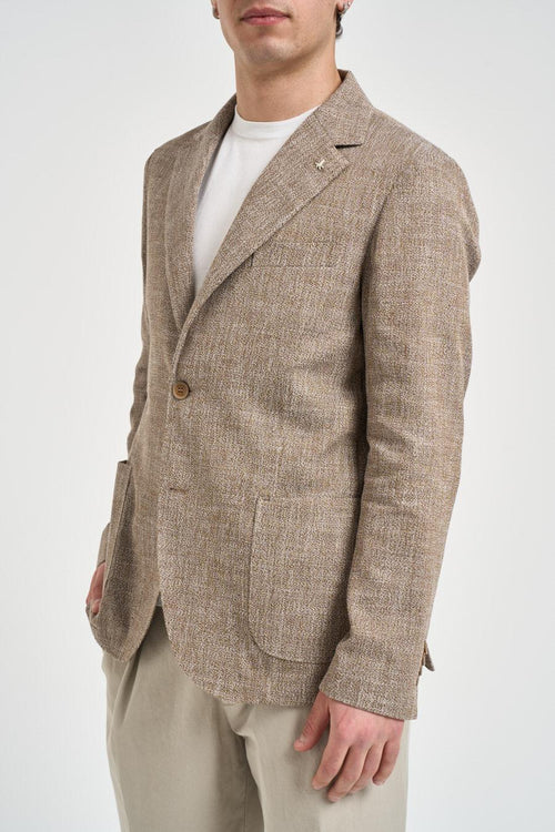 Giacca uomo in cotone tortora