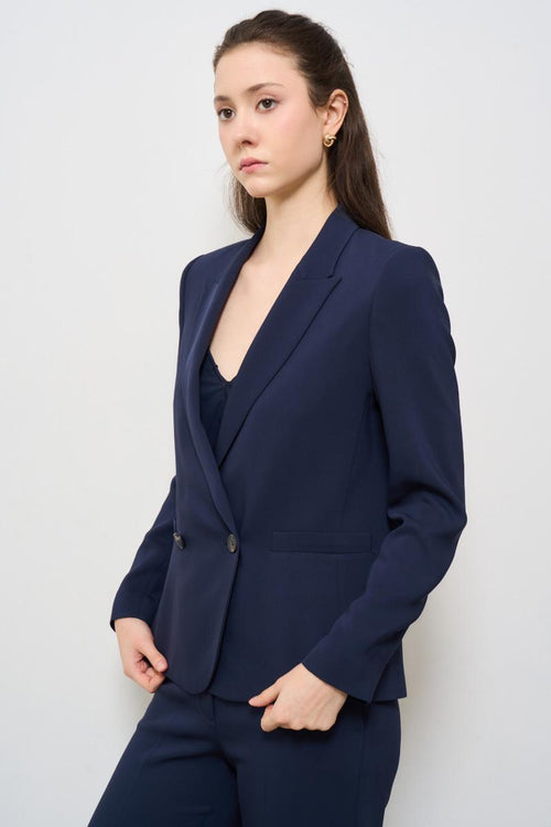 Giacca donna doppiopetto blu - 2