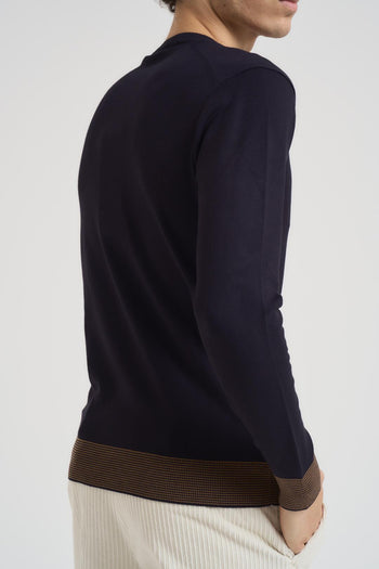 Maglia uomo girocollo blu - 4