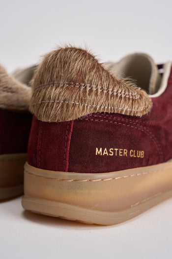 Sneakers donna in suede bordeaux - 6