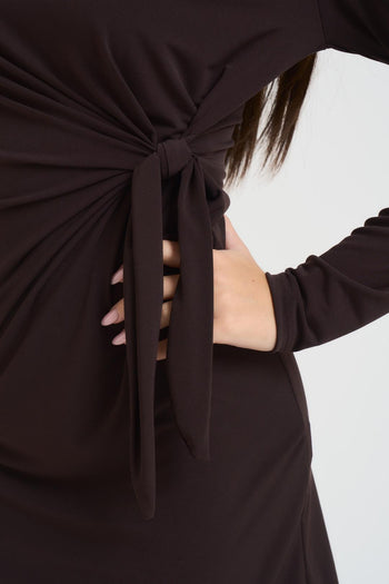 Abito donna con nodo laterale moro - 4