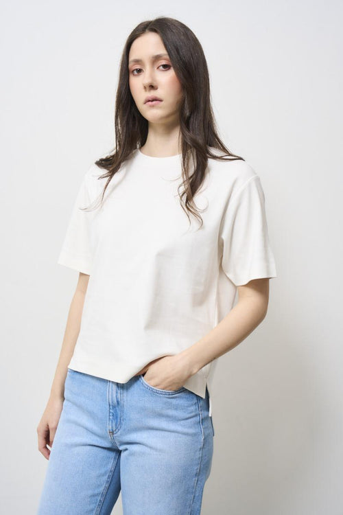 T-shirt donna bianca in jersey