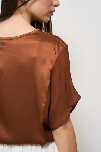 Blusa donna marrone - 4