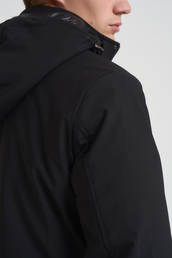Giubbotto uomo con cappuccio nero - 5