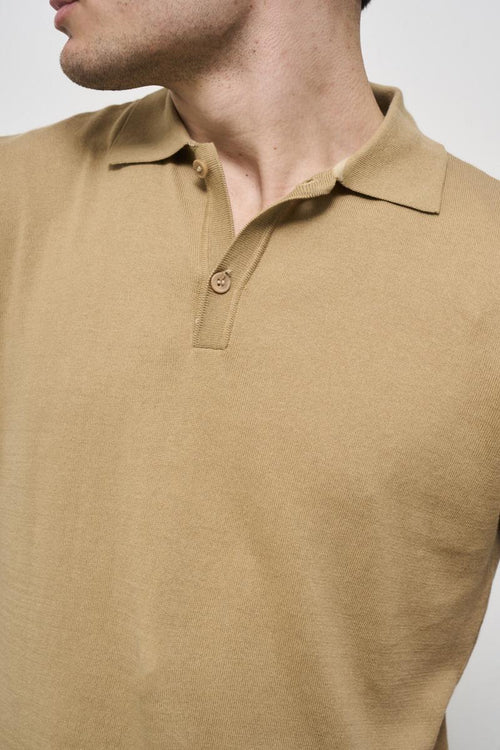 Beige men's polo - 2