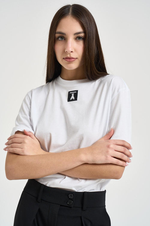 T-shirt donna girocollo bianca - 1