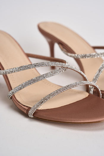 Sandali donna con strass argento e rosa - 4