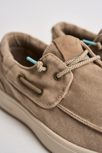 Scarpe basse uomo in tessuto beige - 5