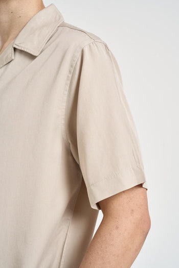Camicia uomo manica corta beige - 4