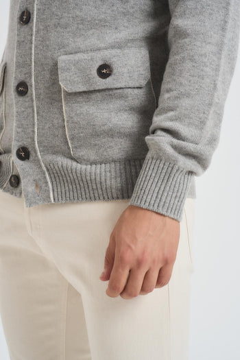 Cardigan uomo con bottoni - 4