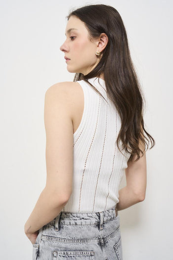 White women's top with knot - 5
