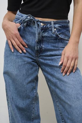 Women's medium denim balloon jeans - 5