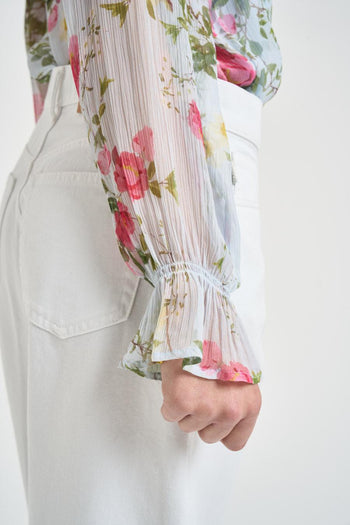 Blusa donna fantasia a fiori - 5