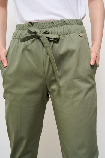 Pantalone donna regular verde militare - 6