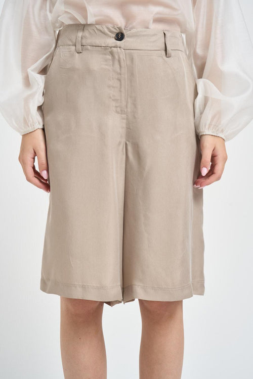 Bermuda donna sartoriale beige