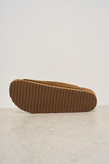 Women's brown suede sandal - 7