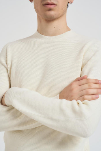 Maglia uomo girocollo latte - 3