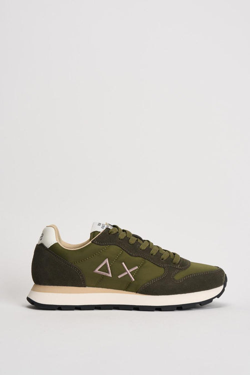 Sneakers uomo in suede verde