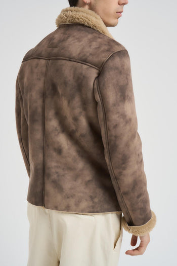 Giubbotto uomo ecomontone marrone - 5