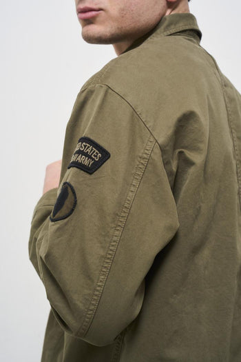 Giubbotto uomo a camicia verde militare - 6