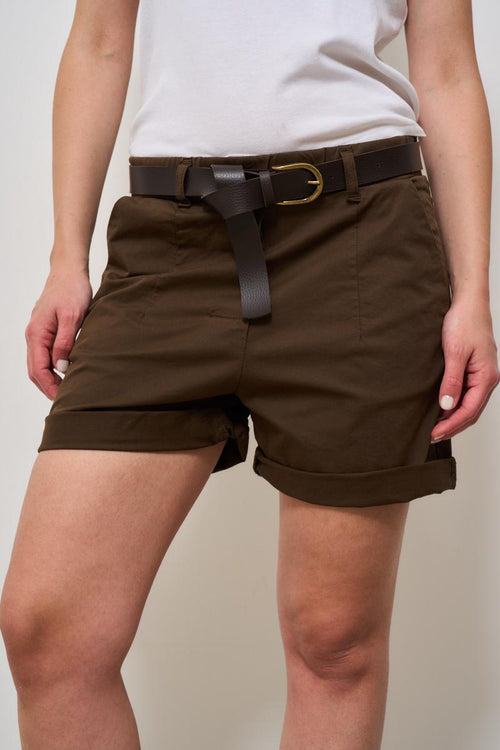 Shorts donna marrone - 2