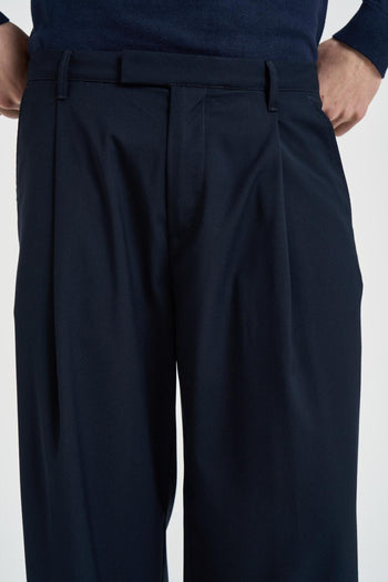 Pantalone uomo gamba ampia blu - 4