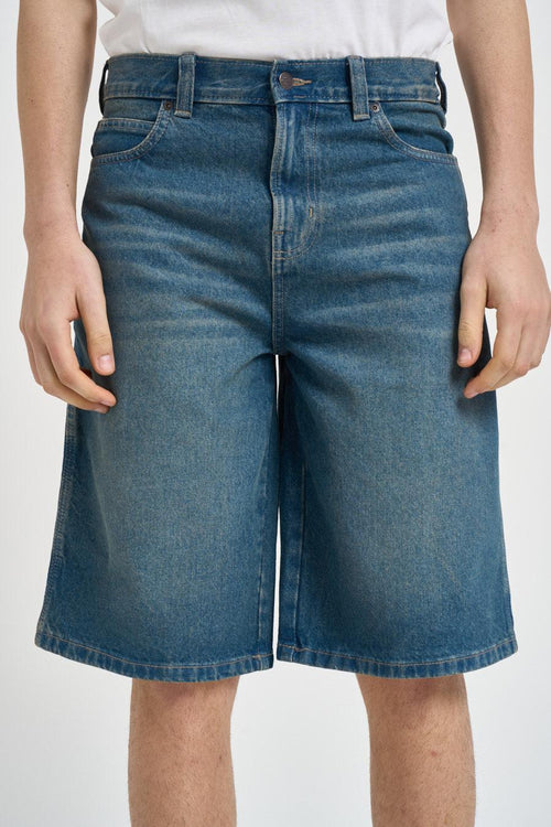 Bermuda uomo in denim scuro