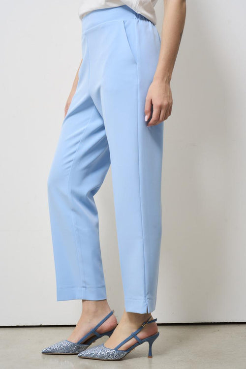 Women's light blue cigarette trousers - 2